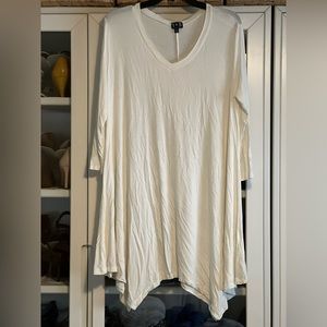 Cream Shark Bite Tunic